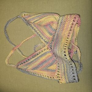 Multicolor Crochet Crop Top